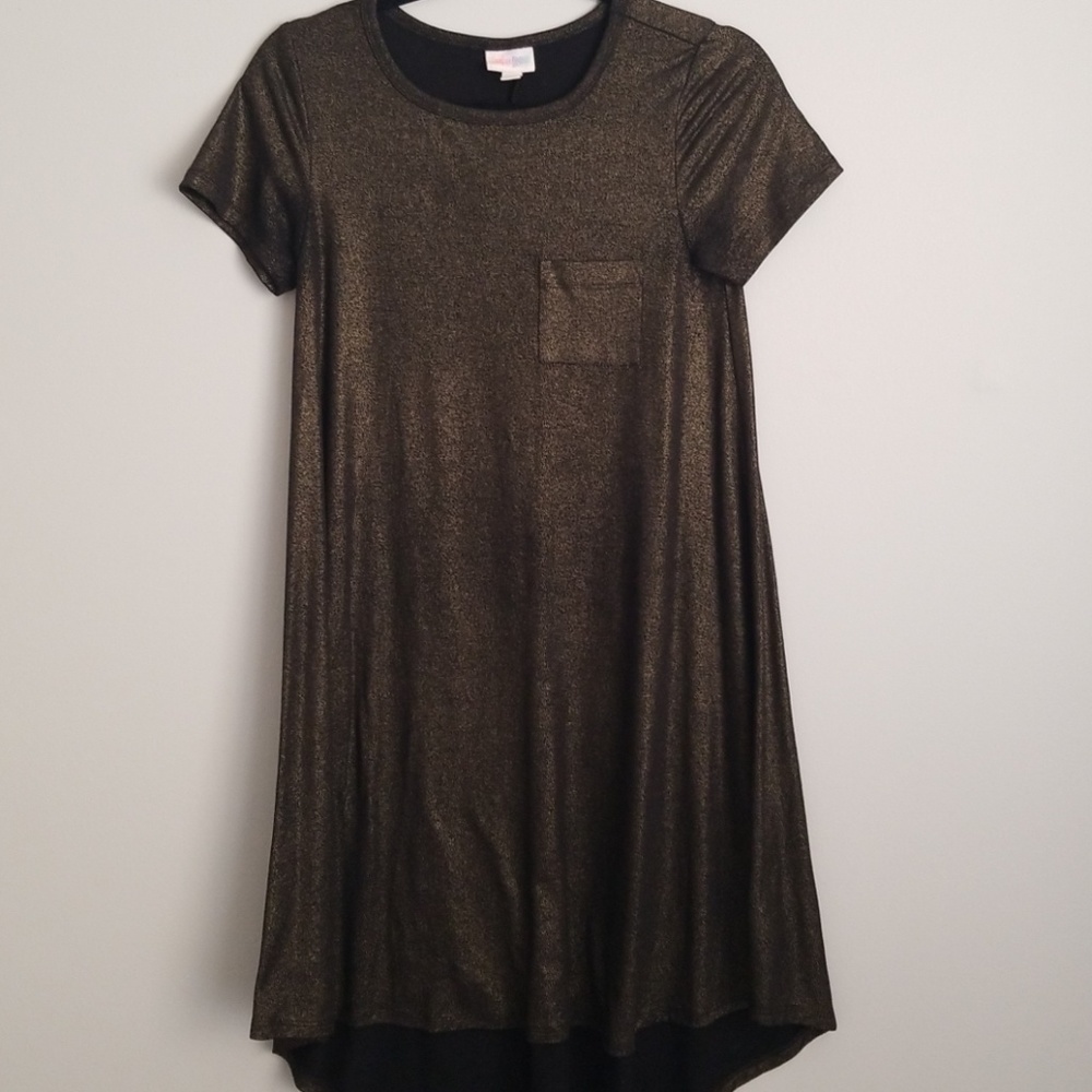Black/Gold T-shirt Dress